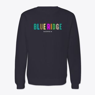 Blue Ridge Georgia Color Pop Crewneck Sweatshirt