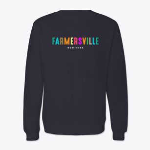 Farmersville New York Color Pop Crewneck Sweatshirt