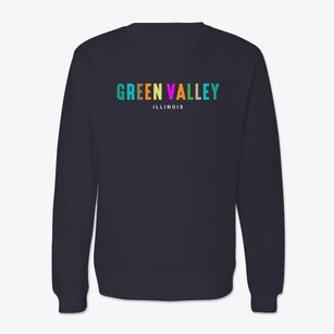 Green Valley Illinois Color Pop Crewneck Sweatshirt