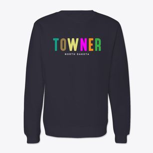 Towner North Dakota Color Pop Crewneck Sweatshirt