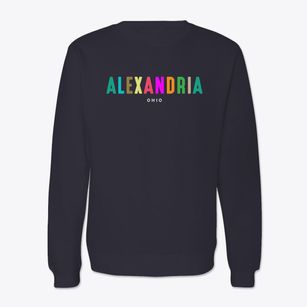 Alexandria Ohio Color Pop Crewneck Sweatshirt