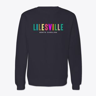 Lilesville North Carolina Color Pop Crewneck Sweatshirt