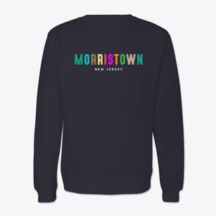 Morristown New Jersey Color Pop Crewneck Sweatshirt