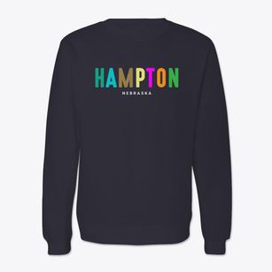 Hampton Nebraska Color Pop Crewneck Sweatshirt
