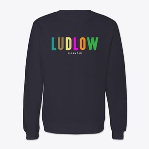 Ludlow Illinois Color Pop Crewneck Sweatshirt