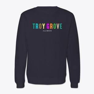 Troy Grove Illinois Color Pop Crewneck Sweatshirt