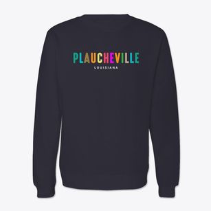 Plaucheville Louisiana Color Pop Crewneck Sweatshirt