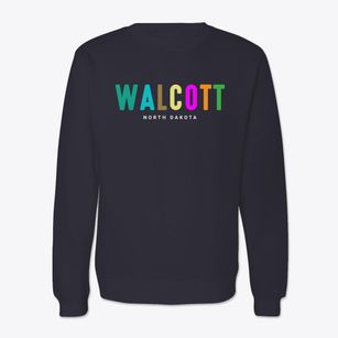 Walcott North Dakota Color Pop Crewneck Sweatshirt
