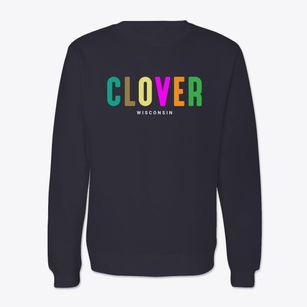 Clover Wisconsin Color Pop Crewneck Sweatshirt