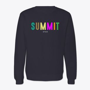 Summit Utah Color Pop Crewneck Sweatshirt