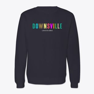 Downsville Louisiana Color Pop Crewneck Sweatshirt