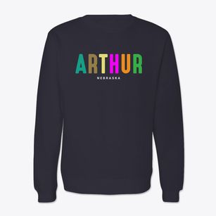 Arthur Nebraska Color Pop Crewneck Sweatshirt