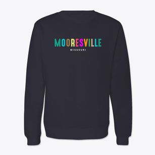 Mooresville Missouri Color Pop Crewneck Sweatshirt