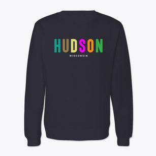 Hudson Wisconsin Color Pop Crewneck Sweatshirt