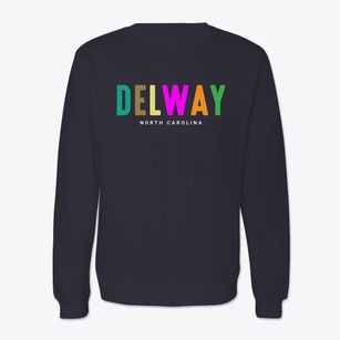 Delway North Carolina Color Pop Crewneck Sweatshirt