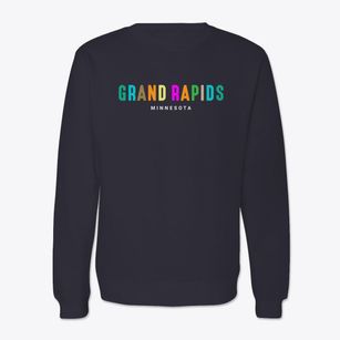 Grand Rapids Minnesota Color Pop Crewneck Sweatshirt