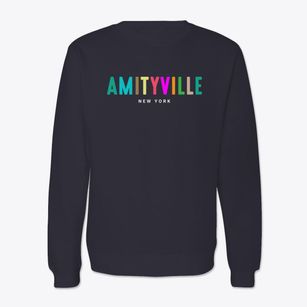 Amityville New York Color Pop Crewneck Sweatshirt