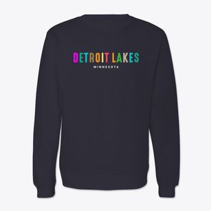 Detroit Lakes Minnesota Color Pop Crewneck Sweatshirt