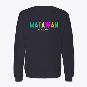 Matawan New Jersey Color Pop Crewneck Sweatshirt