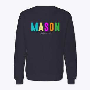 Mason Michigan Color Pop Crewneck Sweatshirt
