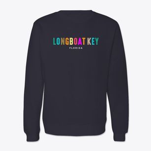 Longboat Key Florida Color Pop Crewneck Sweatshirt