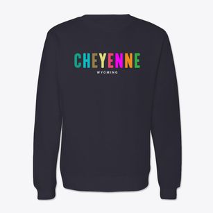 Cheyenne Wyoming Color Pop Crewneck Sweatshirt