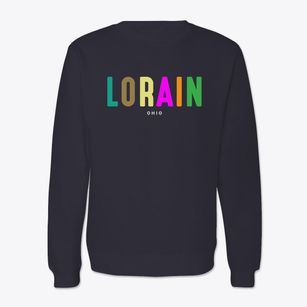 Lorain Ohio Color Pop Crewneck Sweatshirt