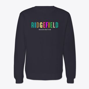 Ridgefield Washington Color Pop Crewneck Sweatshirt