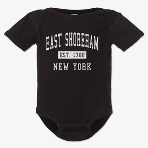 East Shoreham New York Classic Established Baby Onesie