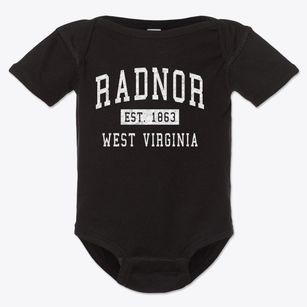 Radnor West Virginia Classic Established Baby Onesie
