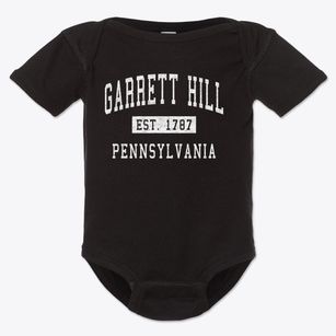 Garrett Hill Pennsylvania Classic Established Baby Onesie