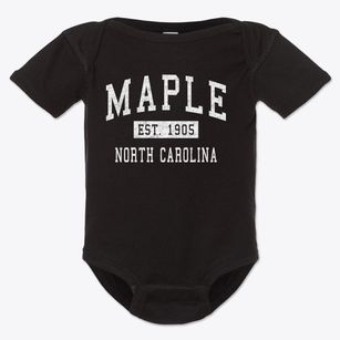 Maple North Carolina Classic Established Baby Onesie