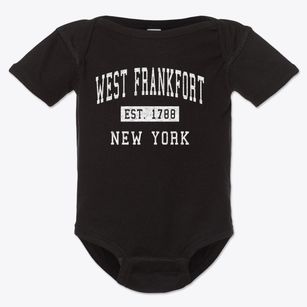 West Frankfort New York Classic Established Baby Onesie