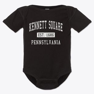 Kennett Square Pennsylvania Classic Established Baby Onesie