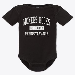 Mckees Rocks Pennsylvania Classic Established Baby Onesie