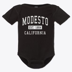 Modesto California Classic Established Baby Onesie