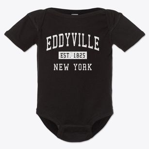 Eddyville New York Classic Established Baby Onesie