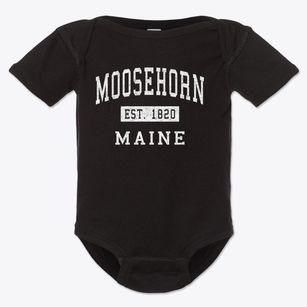 Moosehorn Maine Classic Established Baby Onesie