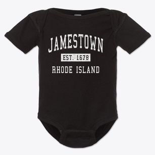 Jamestown Rhode Island Classic Established Baby Onesie