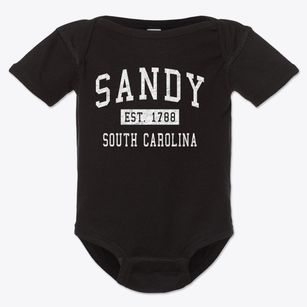 Sandy South Carolina Classic Established Baby Onesie