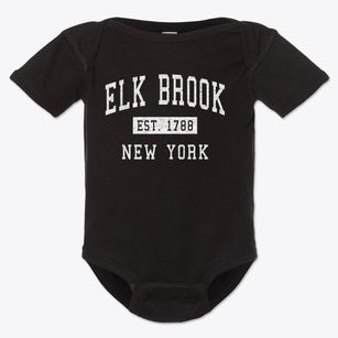 Elk Brook New York Classic Established Baby Onesie