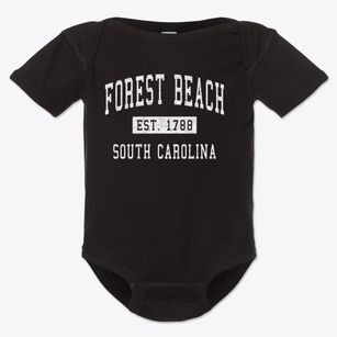 Forest Beach South Carolina Classic Established Baby Onesie