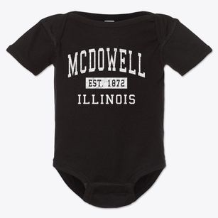Mcdowell Illinois Classic Established Baby Onesie
