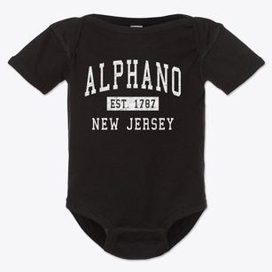 Alphano New Jersey Classic Established Baby Onesie