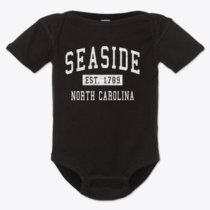 Seaside North Carolina Classic Established Baby Onesie