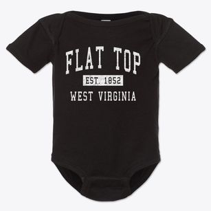Flat Top West Virginia Classic Established Baby Onesie