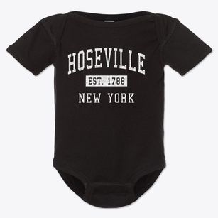 Hoseville New York Classic Established Baby Onesie