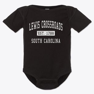 Lewis Crossroads South Carolina Classic Established Baby Onesie