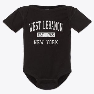 West Lebanon New York Classic Established Baby Onesie