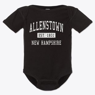 Allenstown New Hampshire Classic Established Baby Onesie